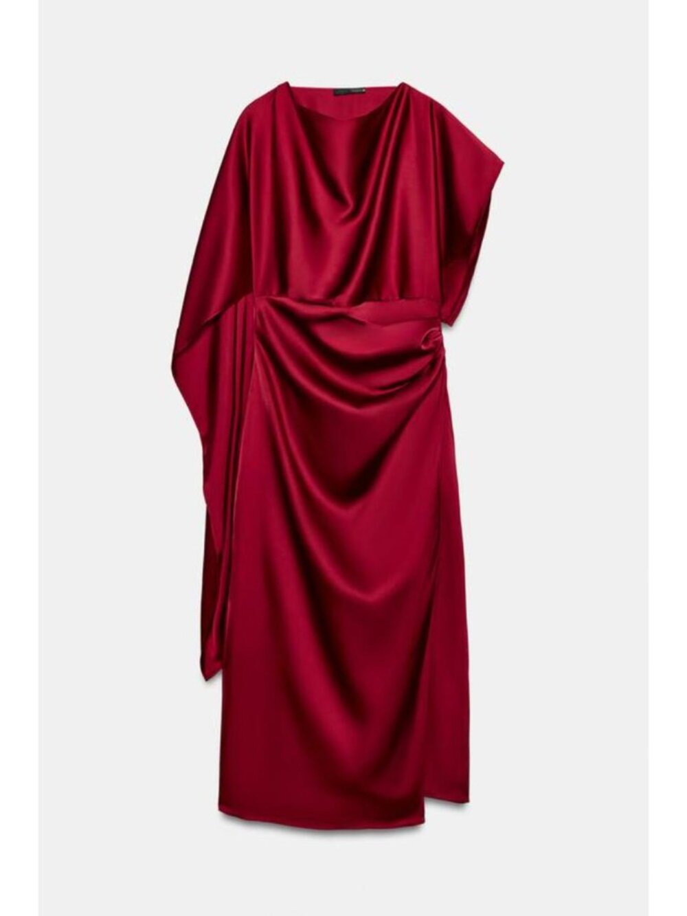 ZARA SATIN EFFECT CAPE MIDI DRESS 7001/625/691